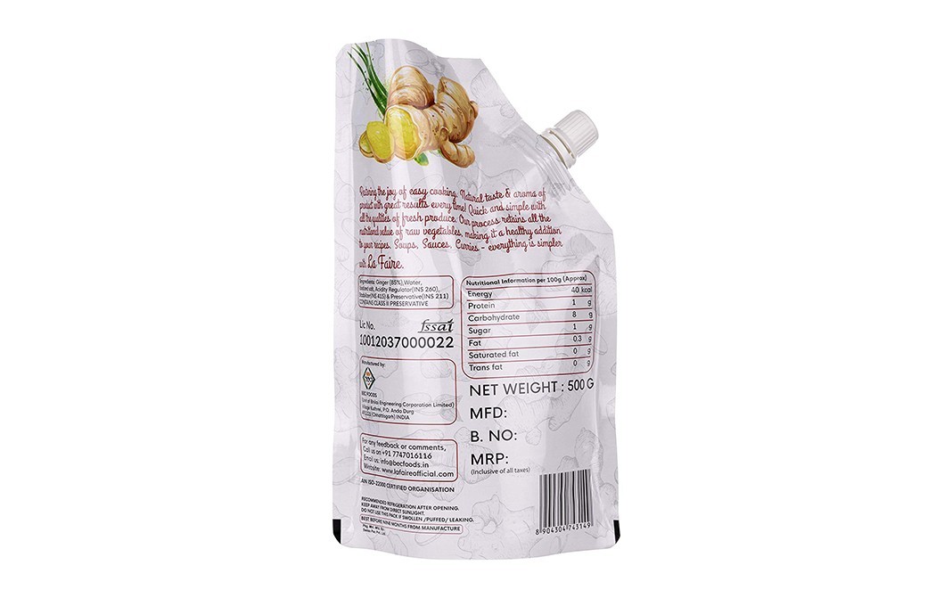 La Faire Ginger Paste    Pouch  500 grams